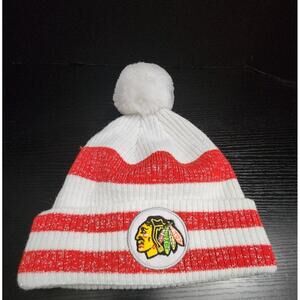Chicago Blackhawks NHL‎ womens Old Time Hockey sparkles Beanie Stocking Hat Cap